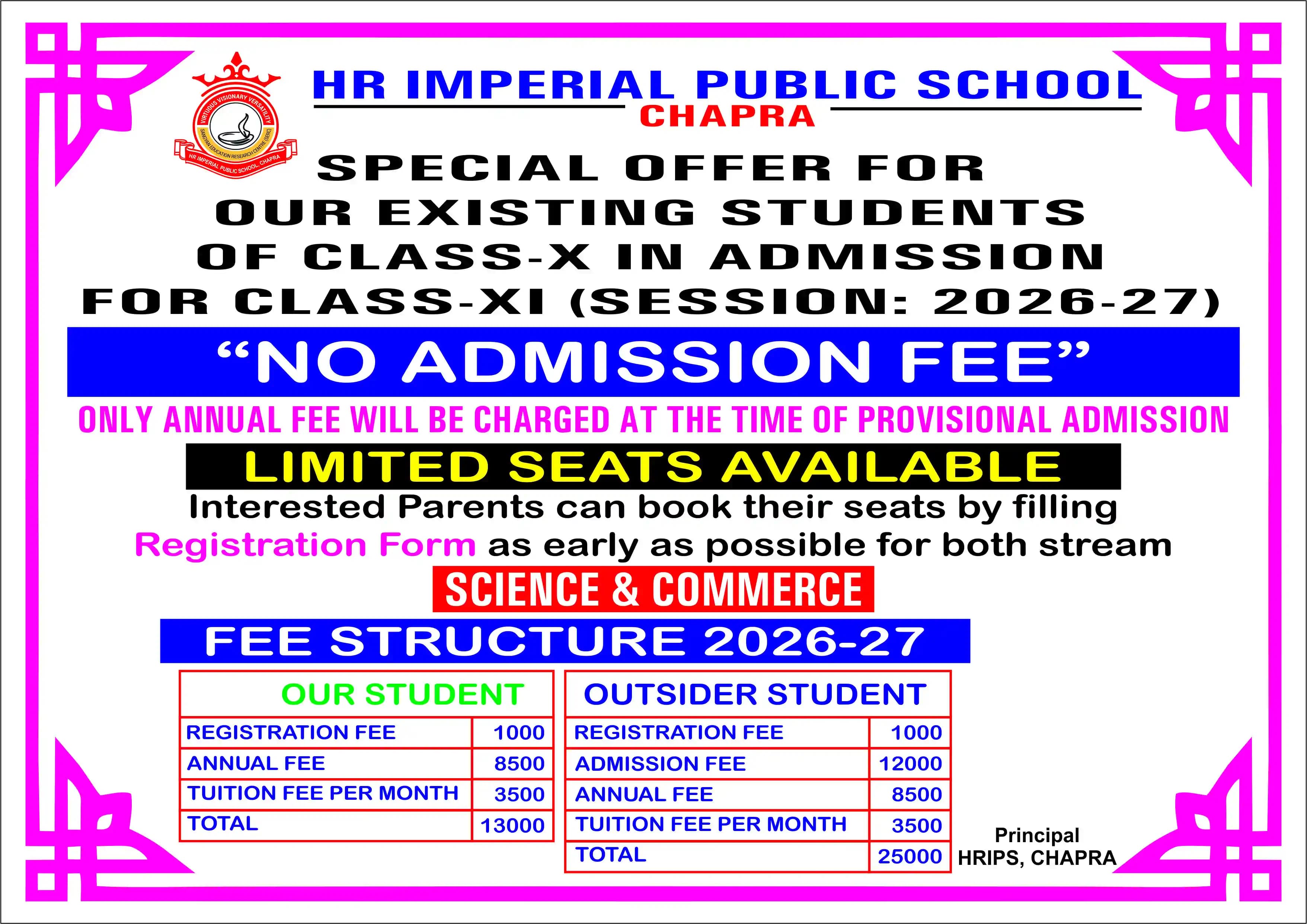 PROVISIONAL REGISTRATION CLASS XI 2026-27 - Photo 1